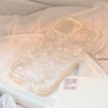 Sweet pink gold iPhone15 Apple 16promax phone case, suitable for 14 fresh flowers 13 transparent 17 Application Scenario